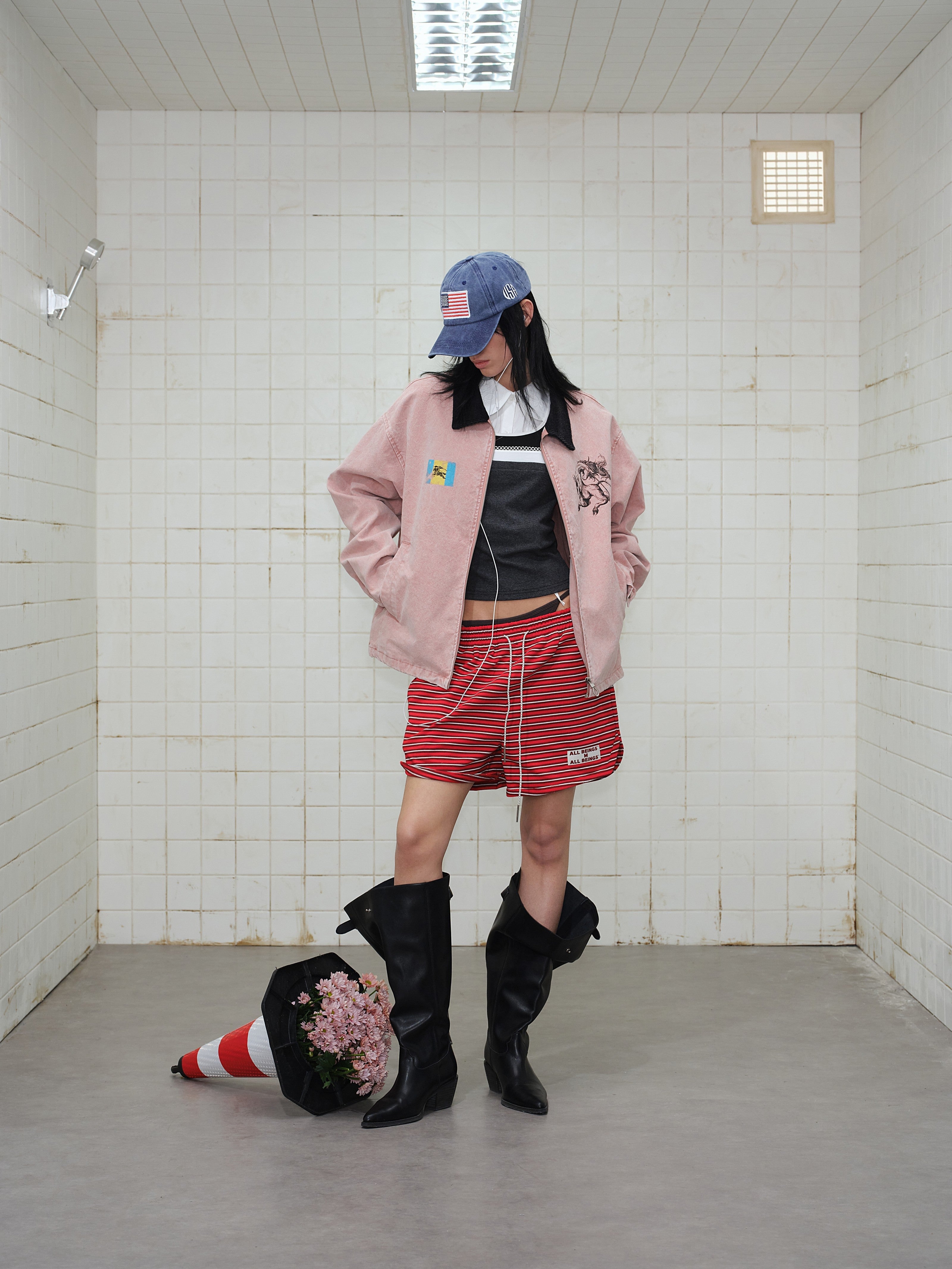 3-6-5.shop Washed Zip-Up Jacket