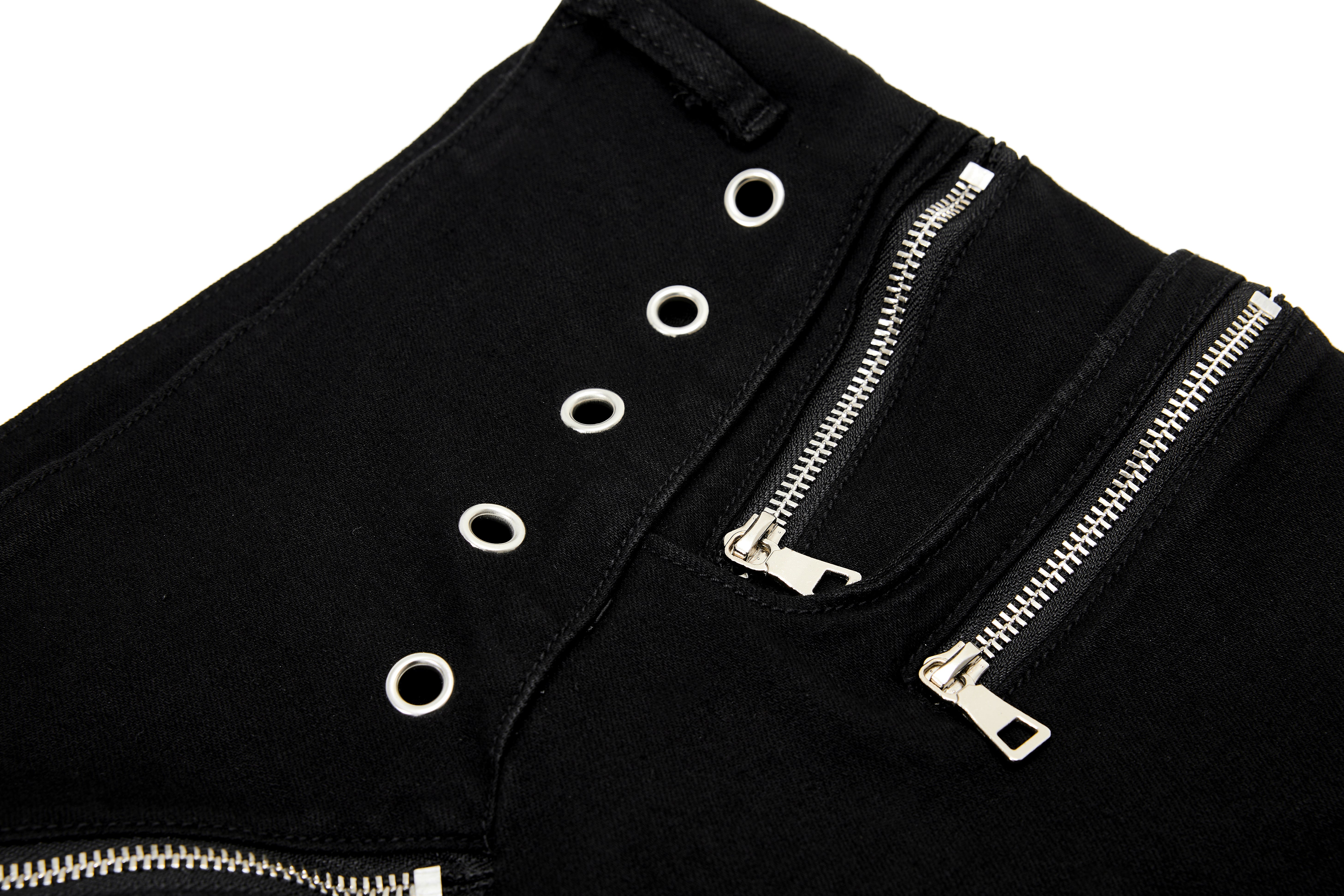 3-6-5.shop Zipper Detail Flared Pants