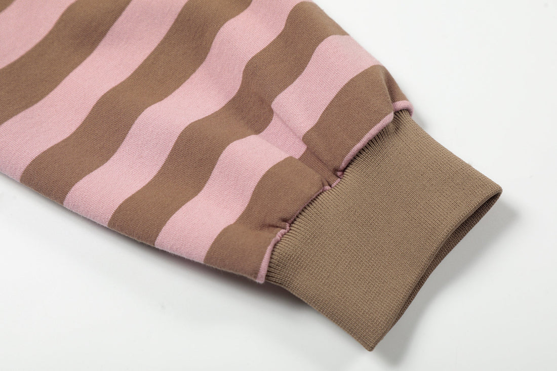 3-6-5.shop Striped Rugby Hoodie