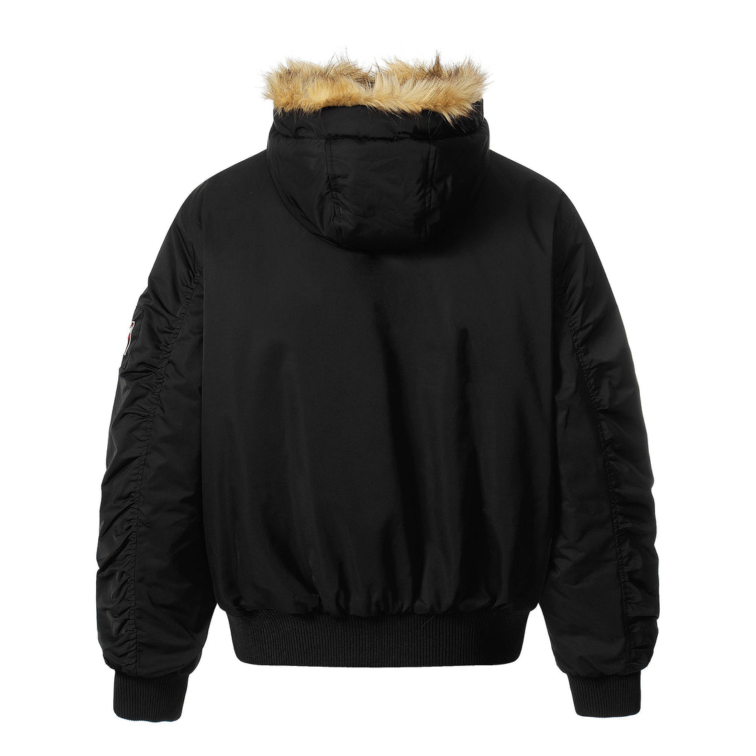 3-6-5.shop Faux-Fur Hooded Bomber Jacket
