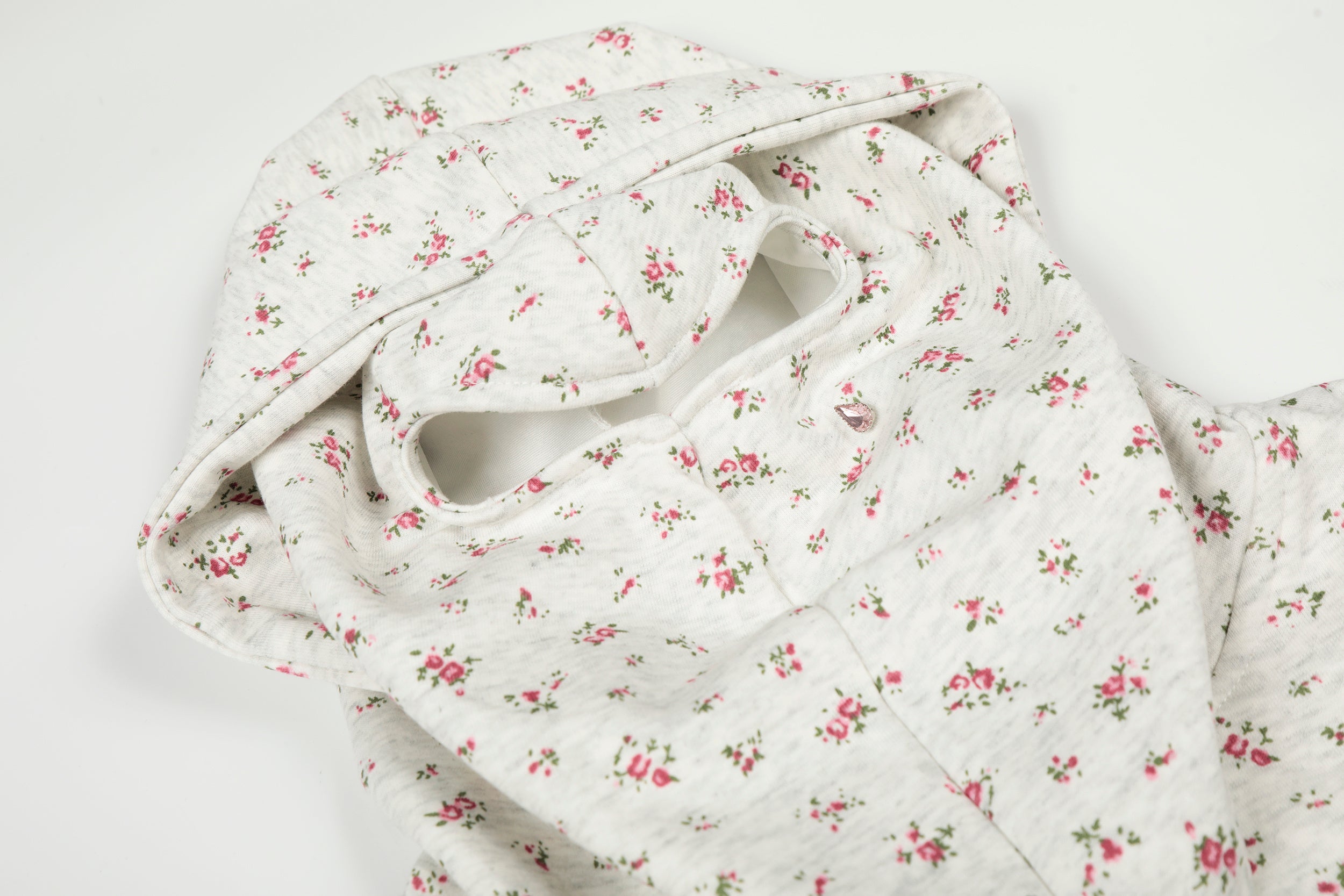 3-6-5.shop Floral Balaclava Zip Hoodie