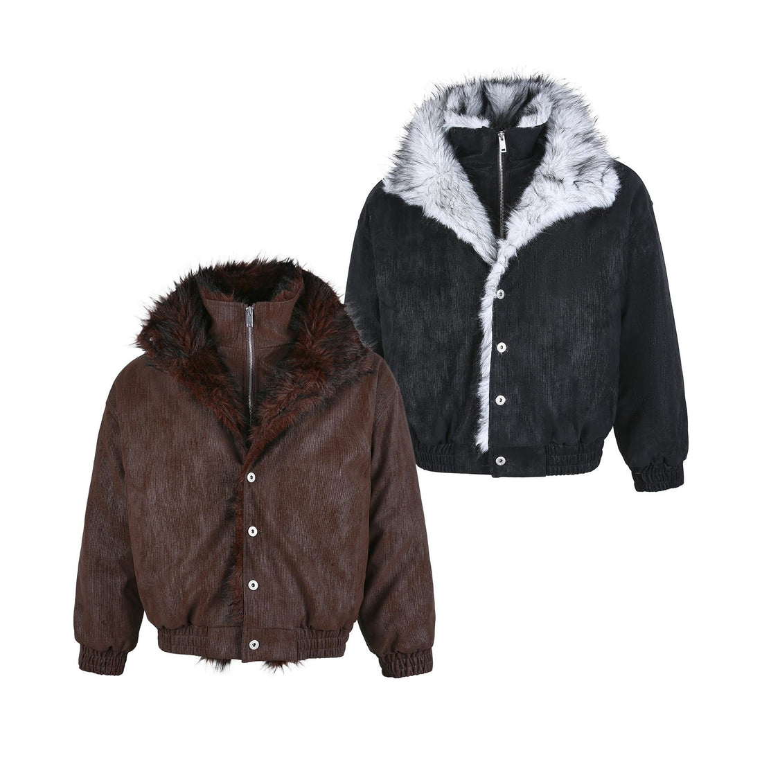 3-6-5.shop Fur-Lined Corduroy Jacket