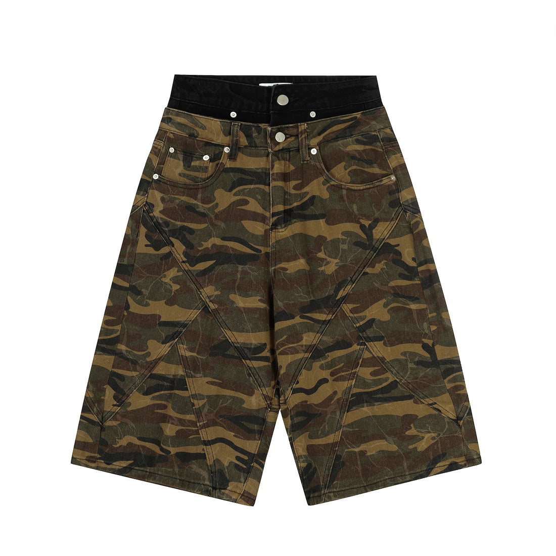 3-6-5.shop Camo Panel Cargo Shorts