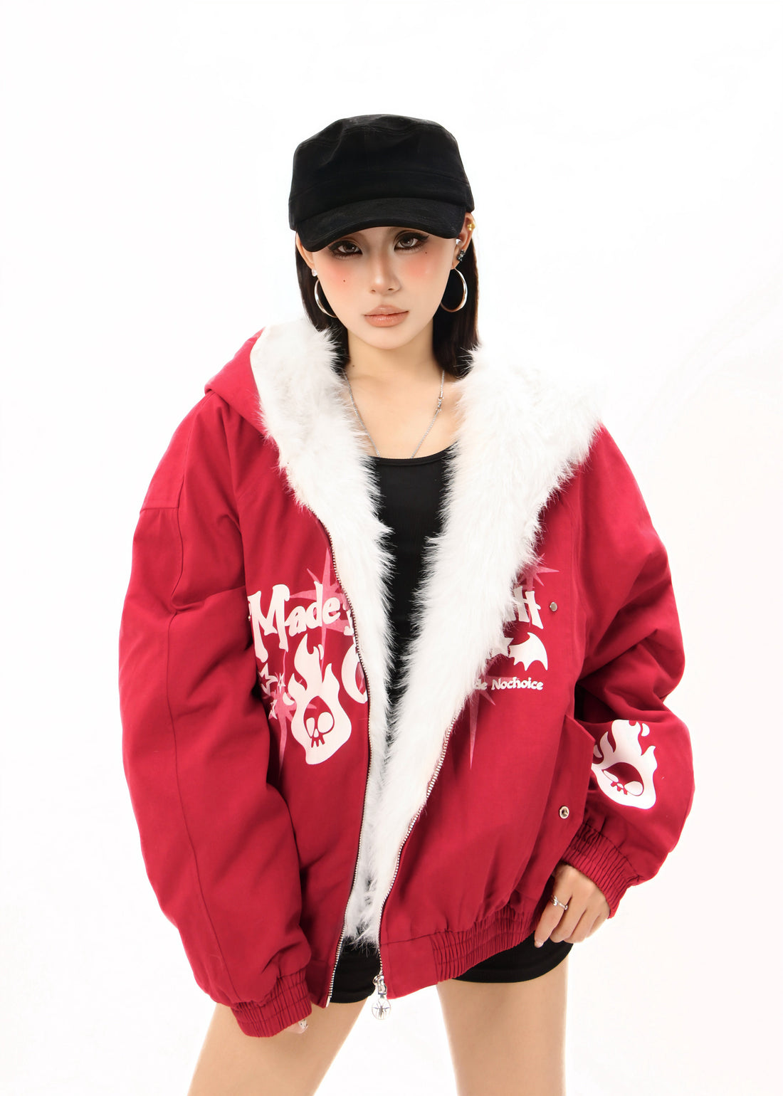 3-6-5.shop Faux Fur Collar Quilted Jacket