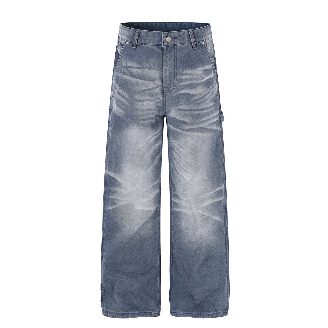 3-6-5.shop Washed Wrinkle Effect Denim Jeans