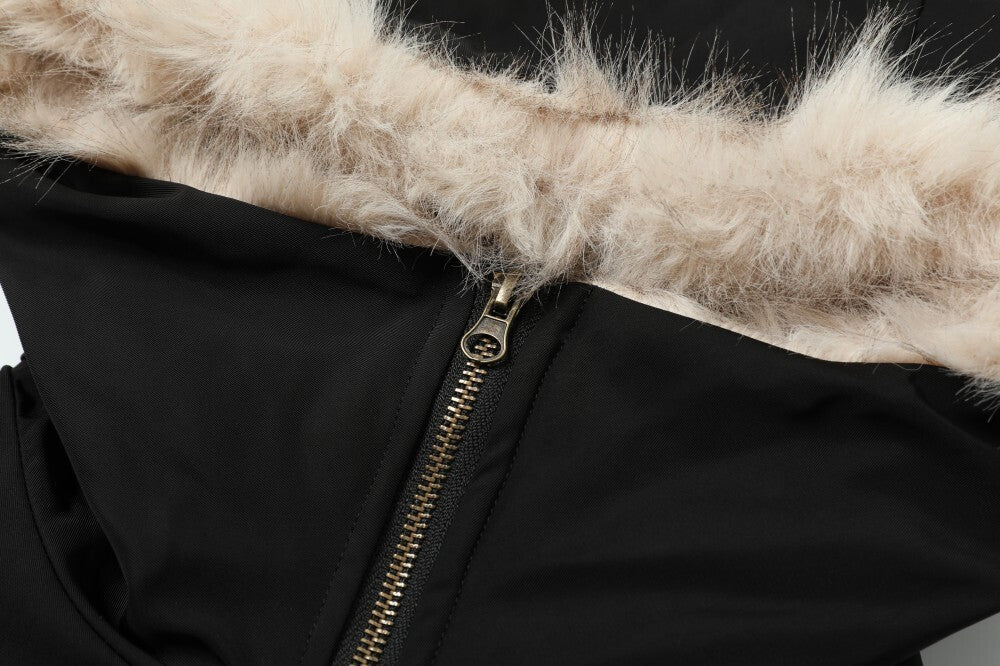 3-6-5.shop Leopard Fur-Lined Hooded Jacket