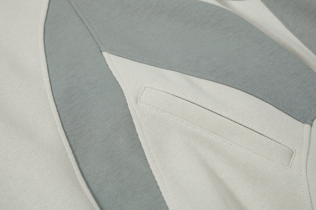 3-6-5.shop Multi-Panel Contrast Hooded Sweatshirt