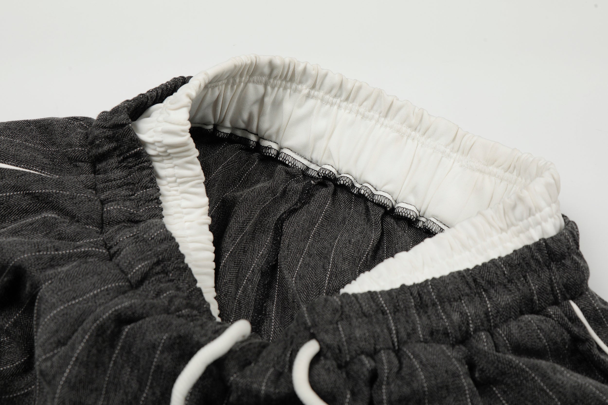 3-6-5.shop Pinstripe Wide-Leg Track Pants