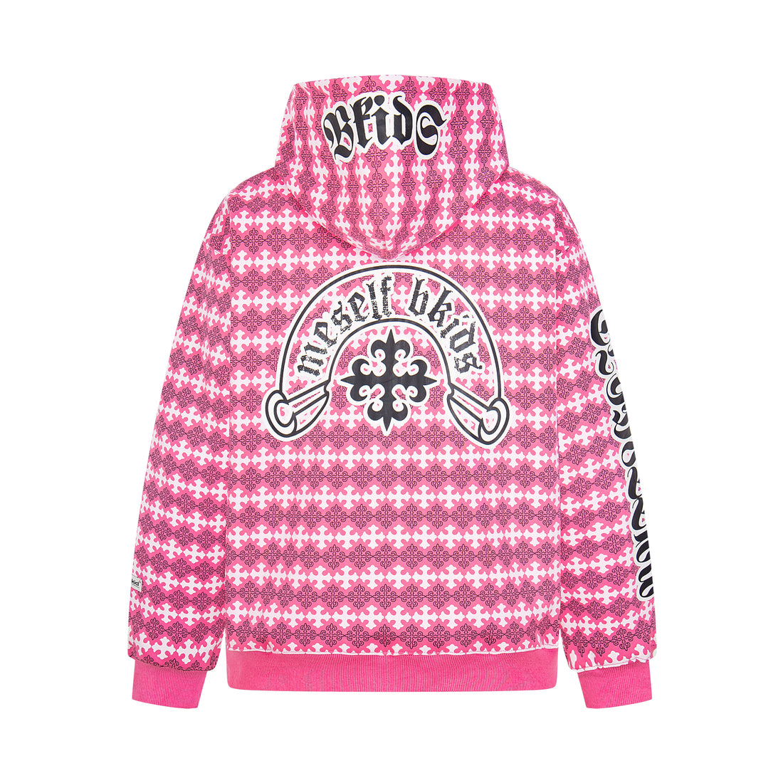 3-6-5.shop Gothic Pattern Full-Zip Hoodie