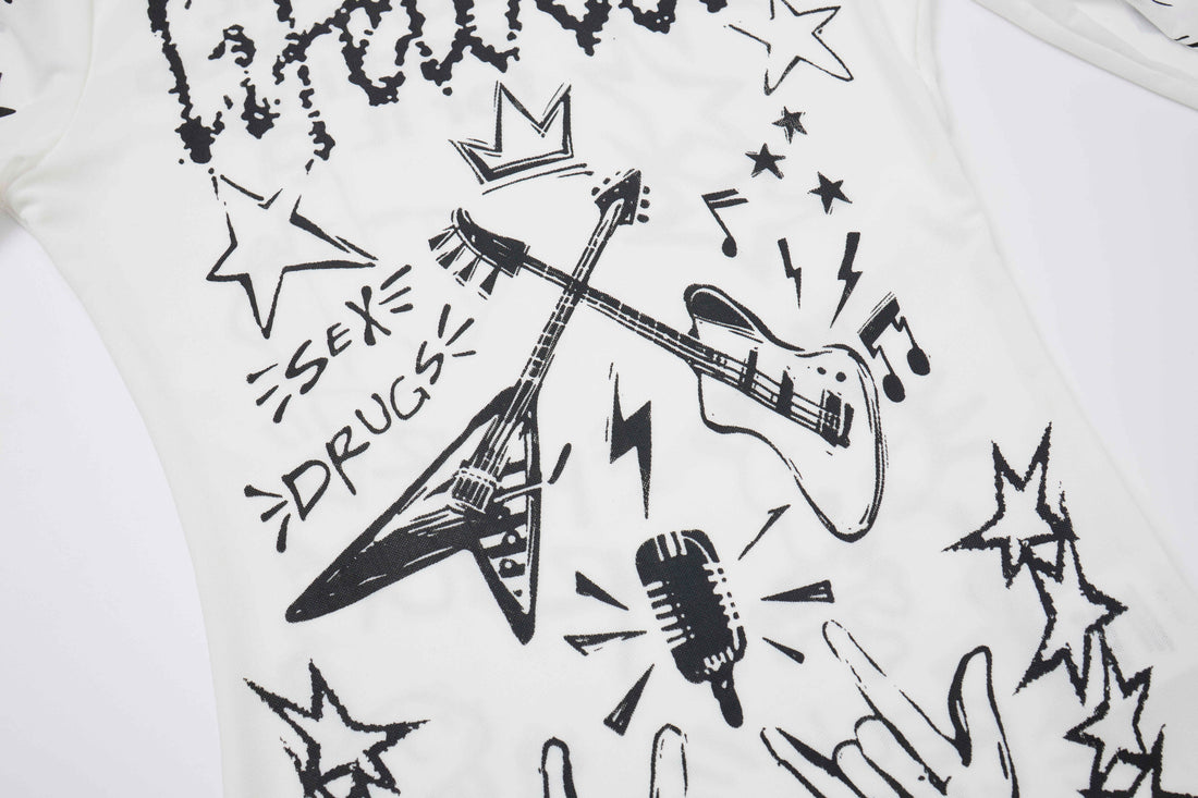3-6-5.shop Graphic Long Sleeve Top