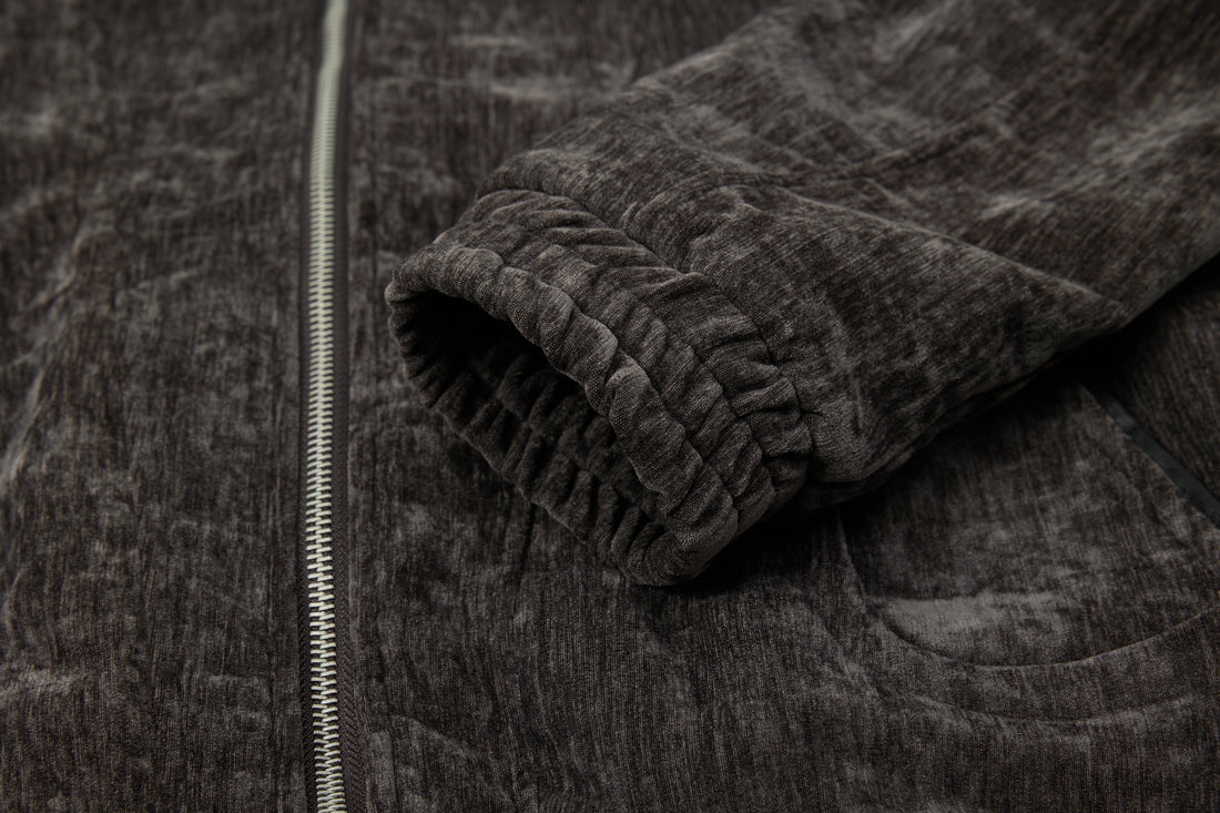 3-6-5.shop Chenille Panel Bomber Jacket