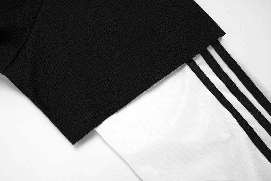 3-6-5.shop Layered Gothic Cross Long Sleeve Tee