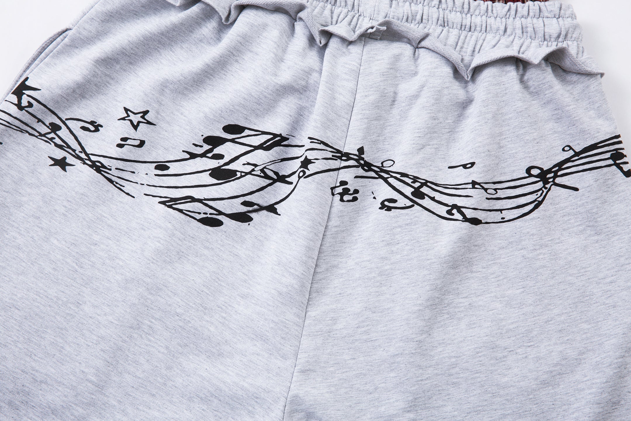 3-6-5.shop Music Graphic Wide-Leg Sweatpants