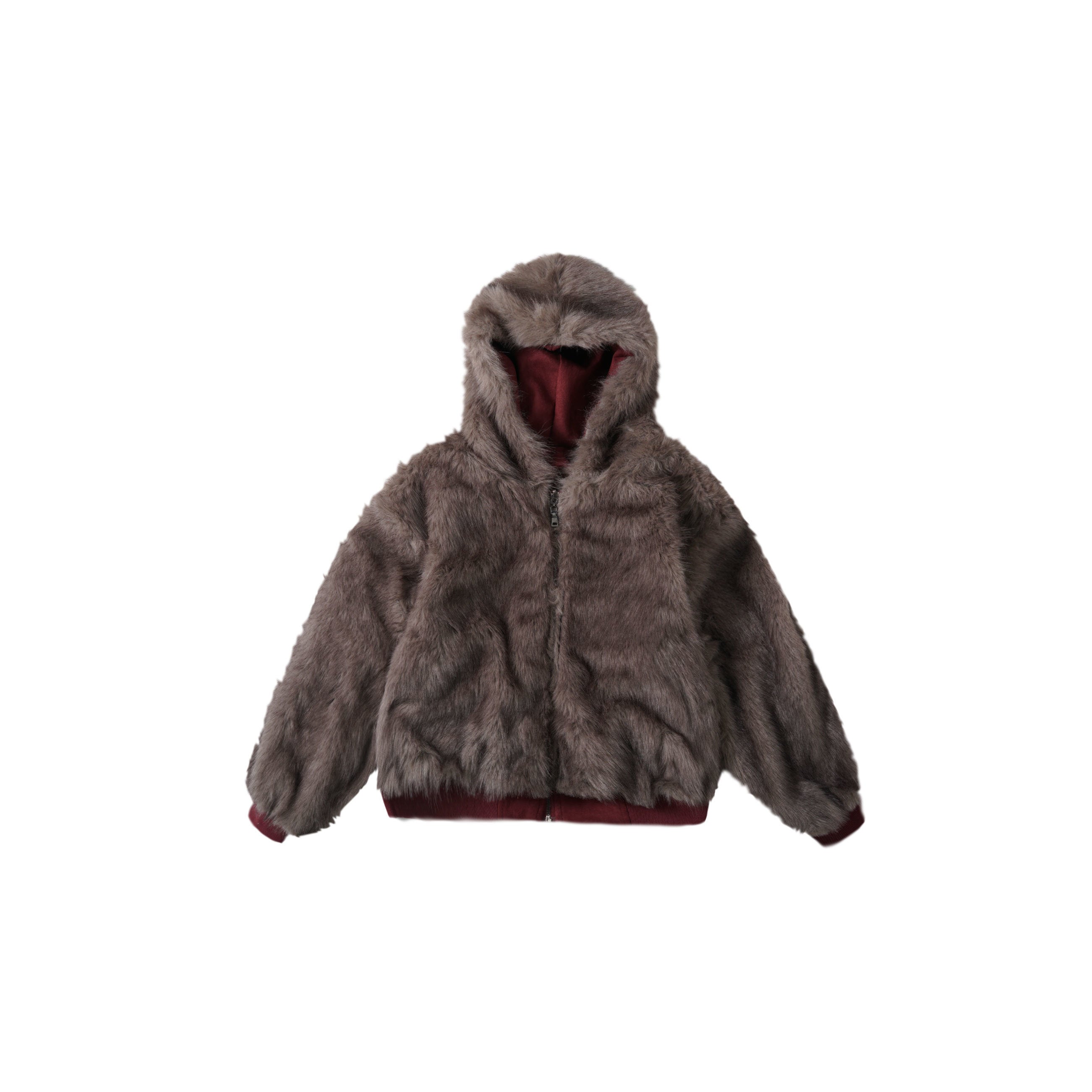 3-6-5.shop Reversible Faux Fur Hooded Jacket