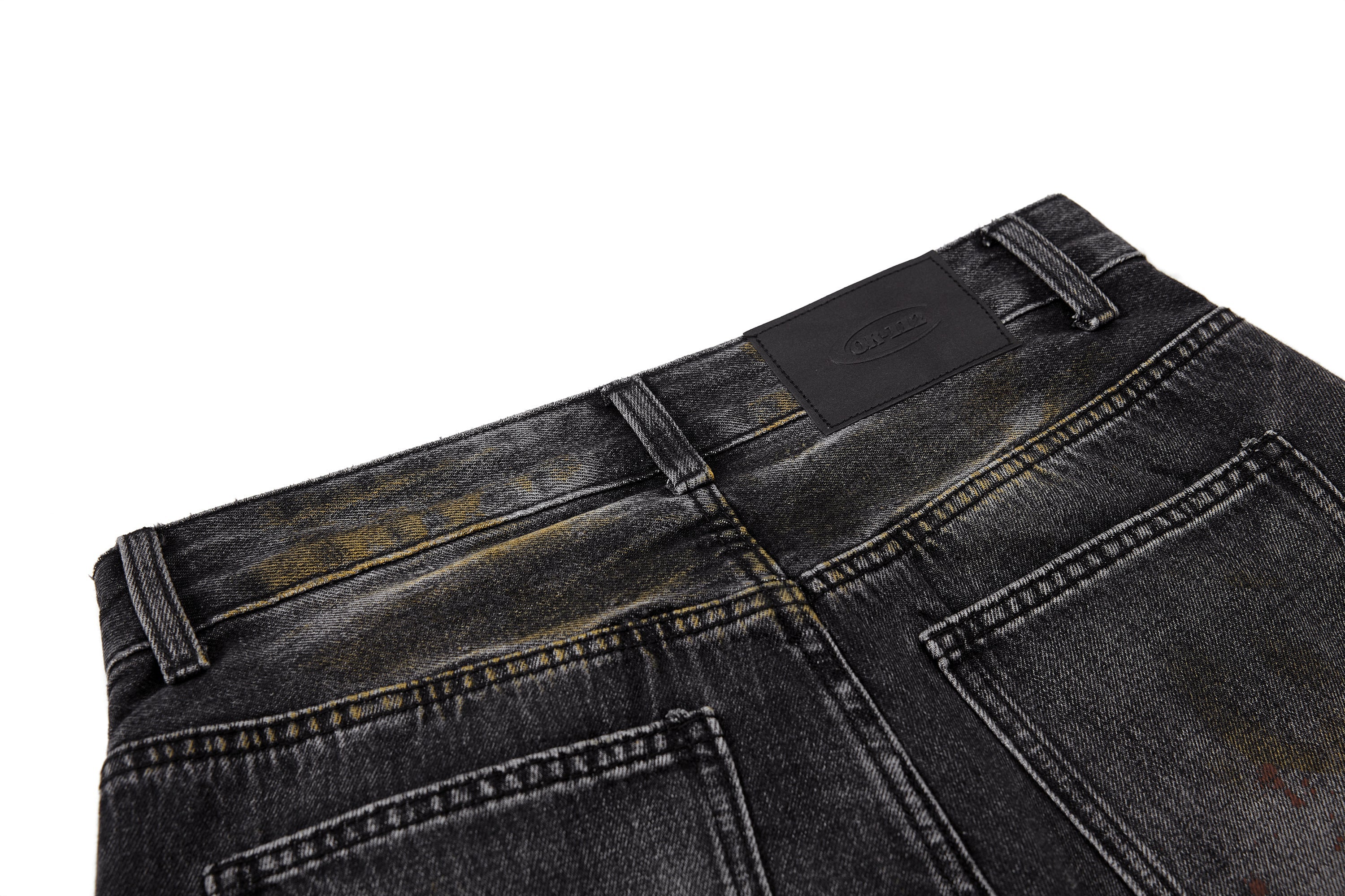 3-6-5.shop Vintage Washed Curved Denim Pants