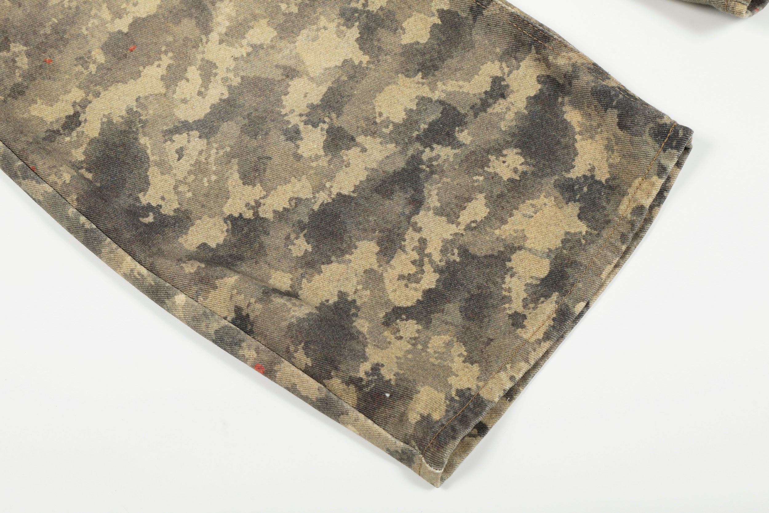 3-6-5.shop Camo Patchwork Wide-Leg Denim Pants