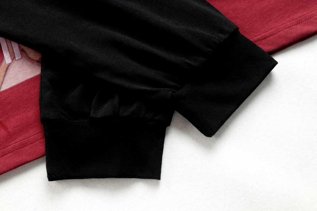 3-6-5.shop Anime Graphic Raglan Long Sleeve Tee