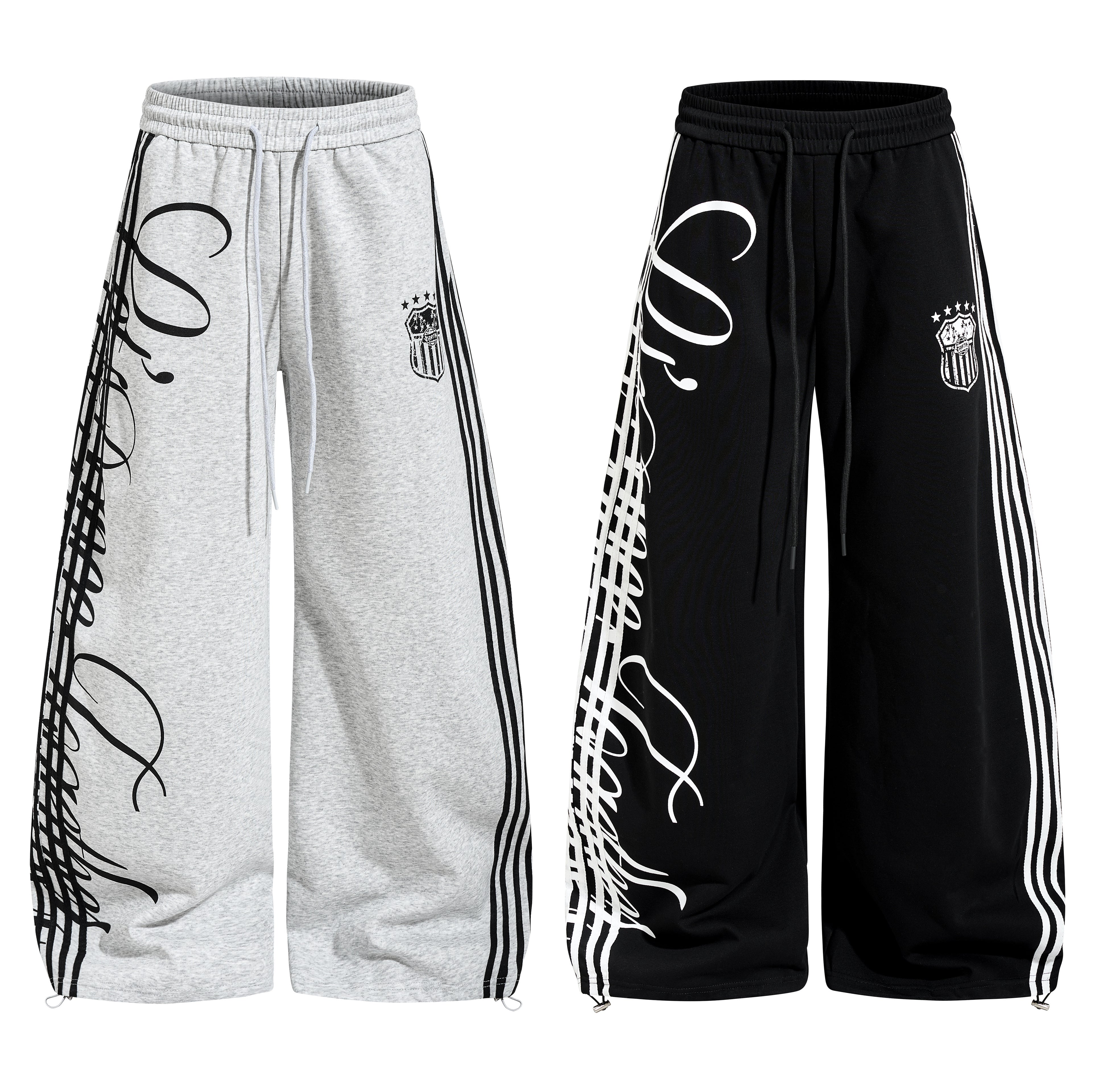 3-6-5.shop  Script Stripe Wide-Leg Sweatpants