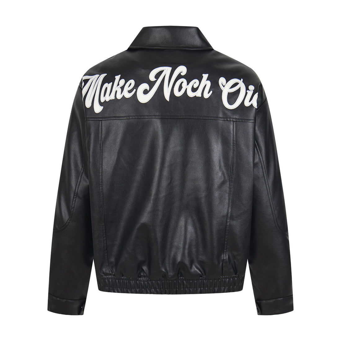 3-6-5.shop Vintage Lettering PU Jacket