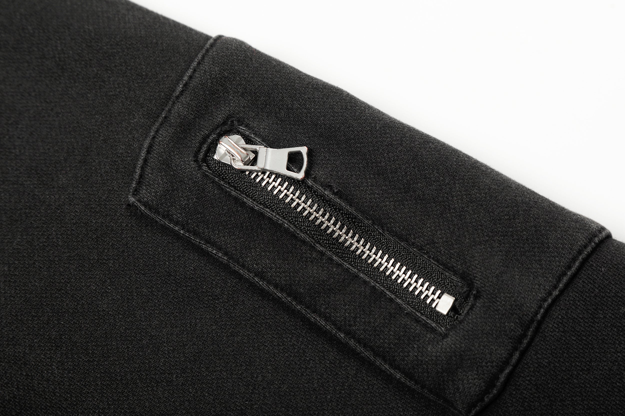 3-6-5.shop Studded Zip-Up Hoodie