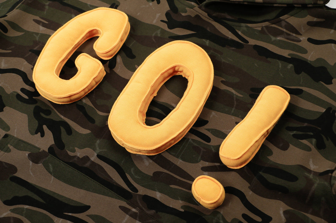 3-6-5.shop Camo “GO!” Puff Hoodie