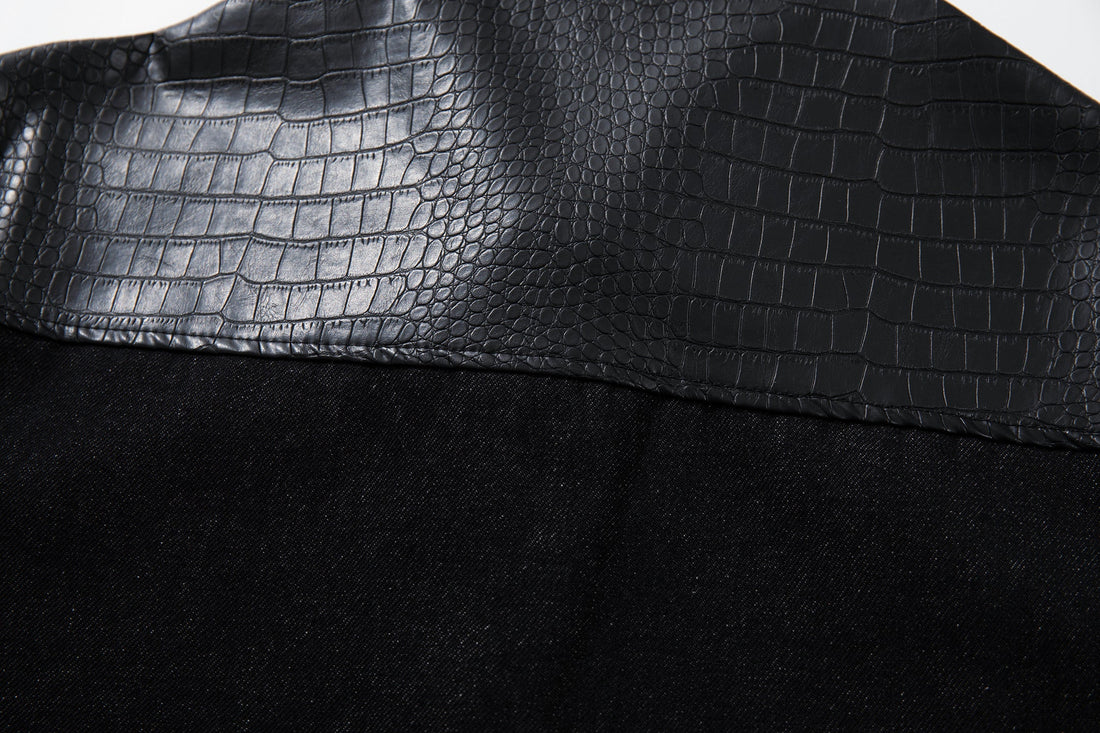 3-6-5.shop Denim Panel Jacket