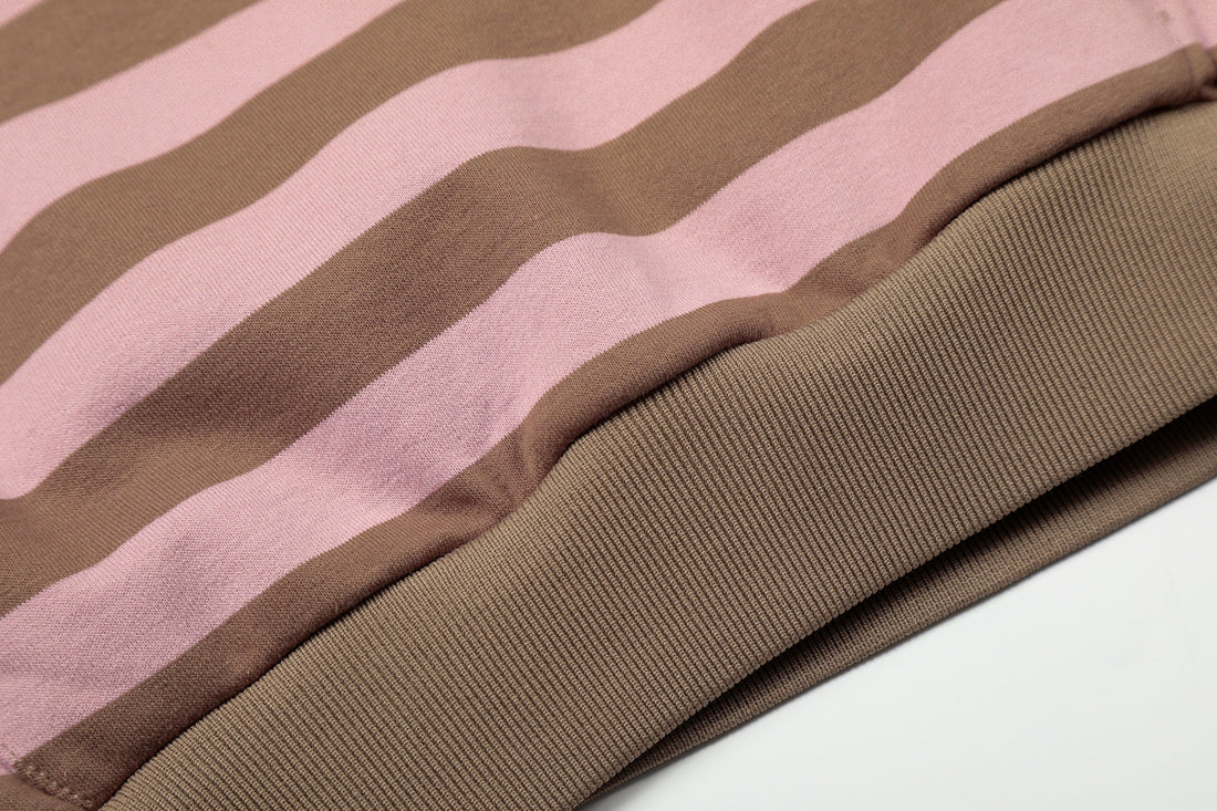 3-6-5.shop Striped Rugby Hoodie
