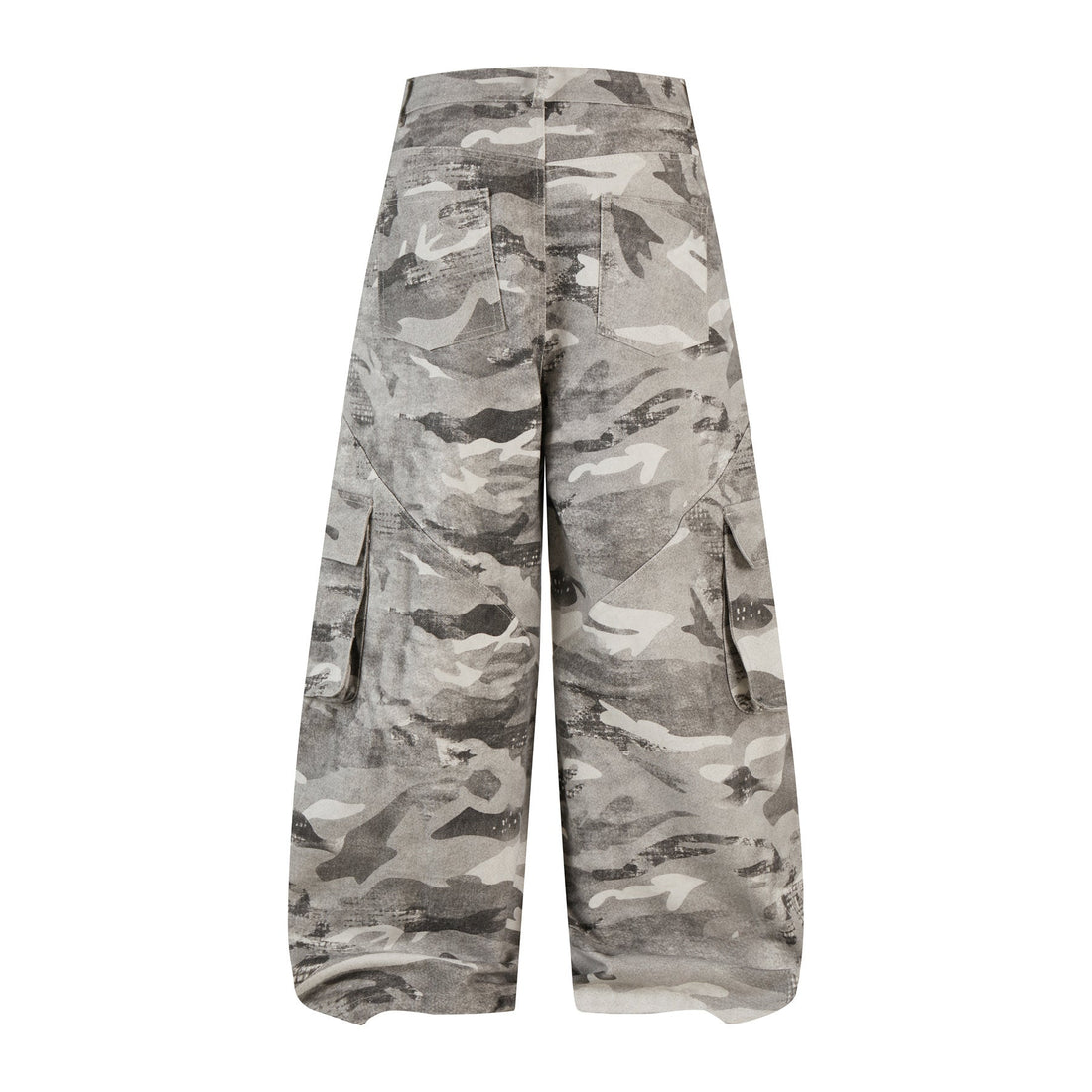3-6-5.shop Camo Panelled Wide-Leg Pants