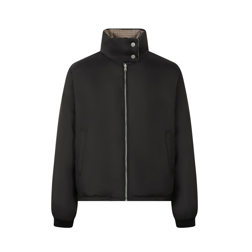 3-6-5.shop Reversible Plaid Fur Hooded Jacket