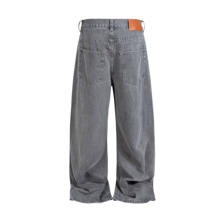 3-6-5.shop Button-Fly Washed Denim Pants