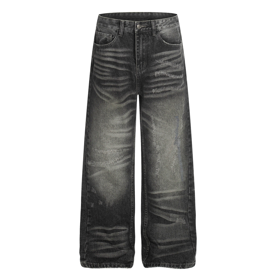 3-6-5.shop Washed Distressed Denim Pants