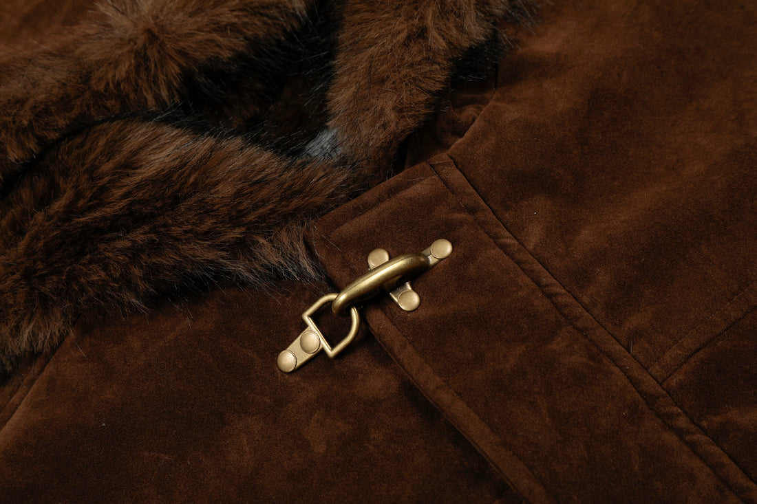3-6-5.shop Faux Suede Fur-Lined Jacket
