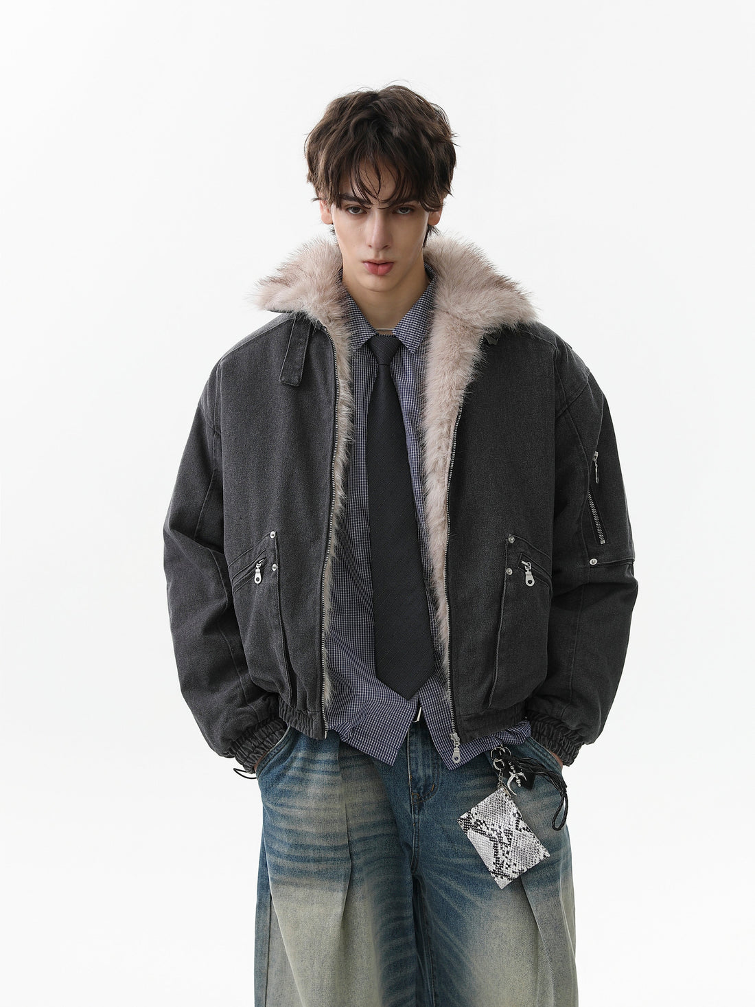 3-6-5.shop Fleece-Lined Utility Jacket