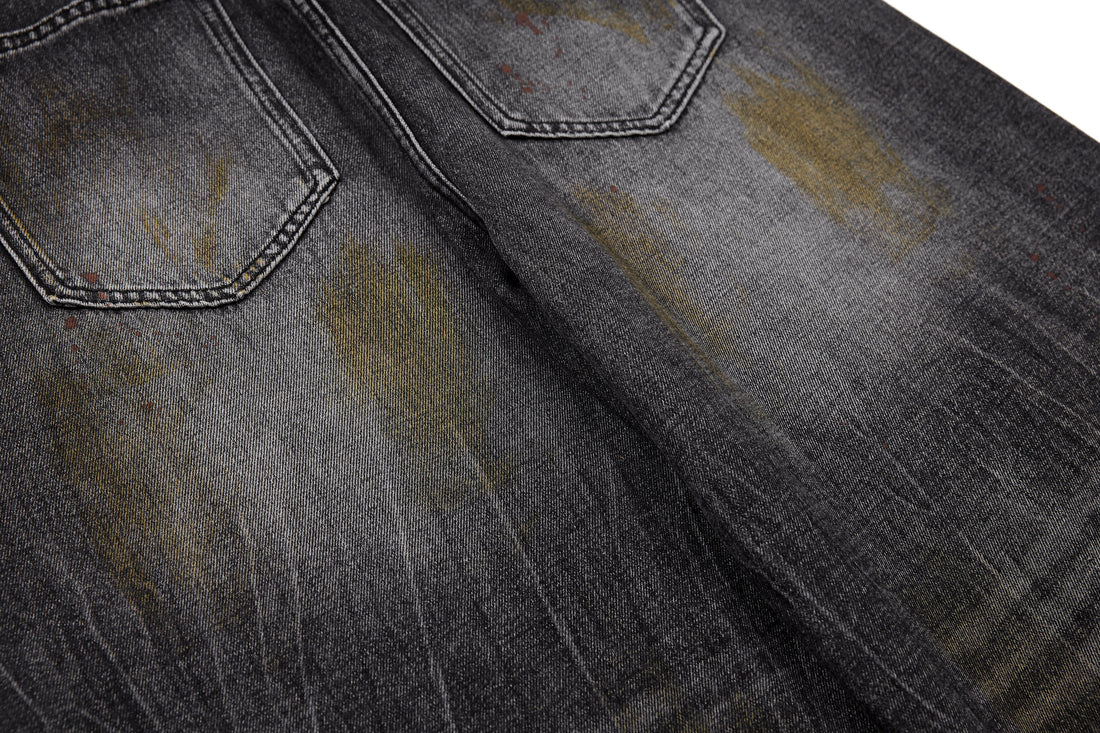 3-6-5.shop Vintage Washed Curved Denim Pants