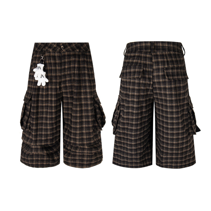 3-6-5.shop Plaid Cargo Shorts