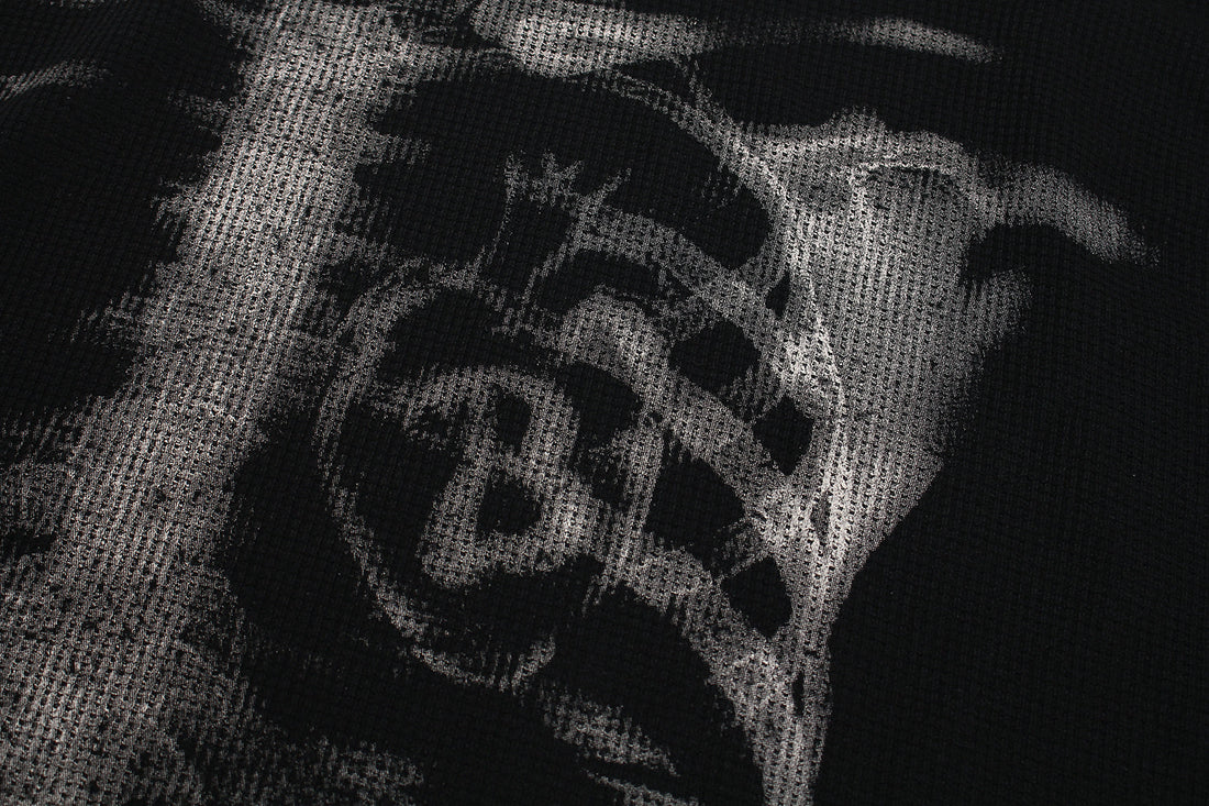 3-6-5.shop Skeleton Print Long Sleeve Tee