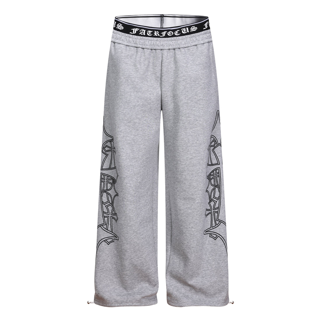 3-6-5.shop Gothic Outline Wide-Leg Sweatpants