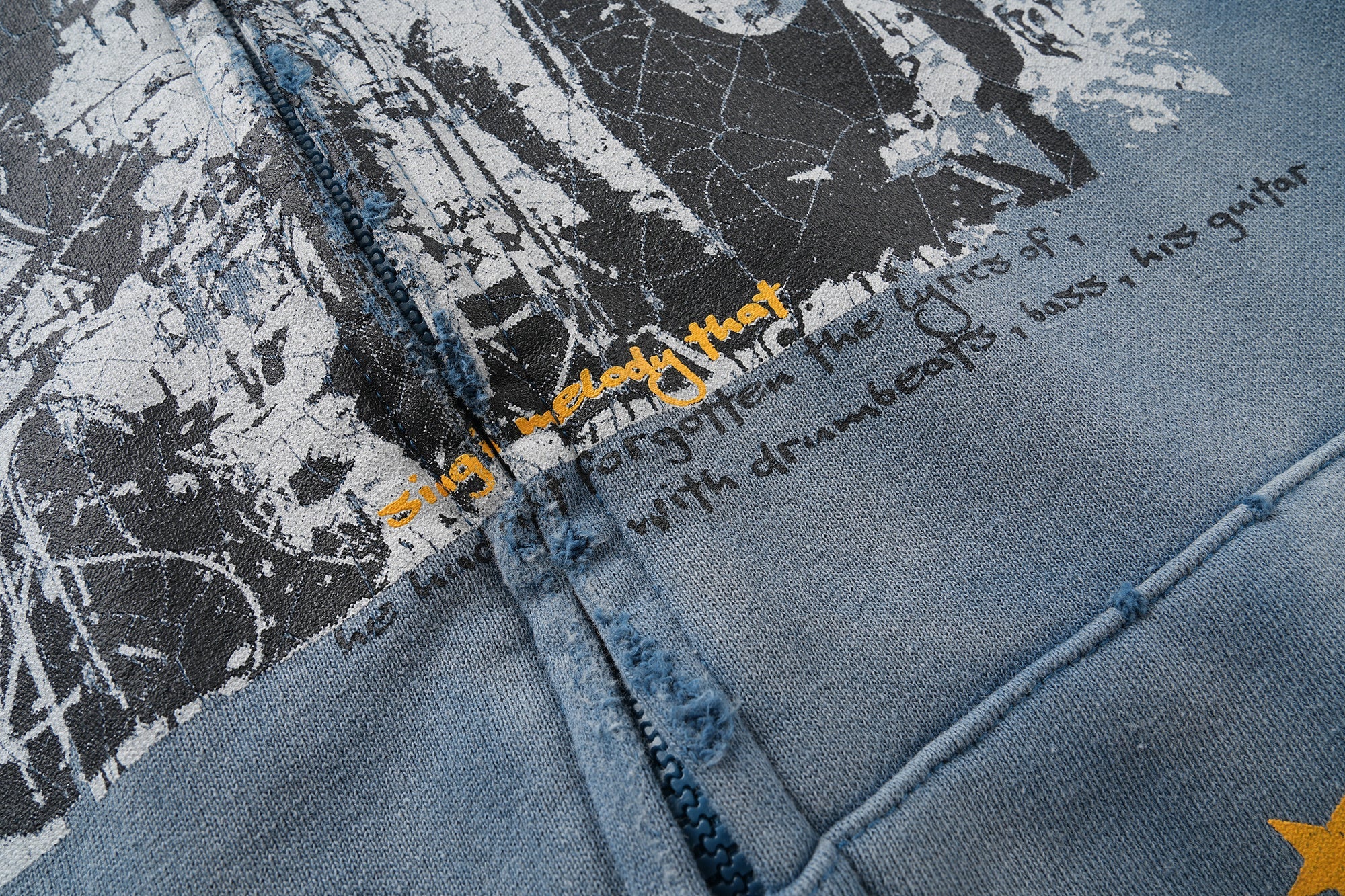 3-6-5.shop Vintage Graphic Zip-Up Hoodie
