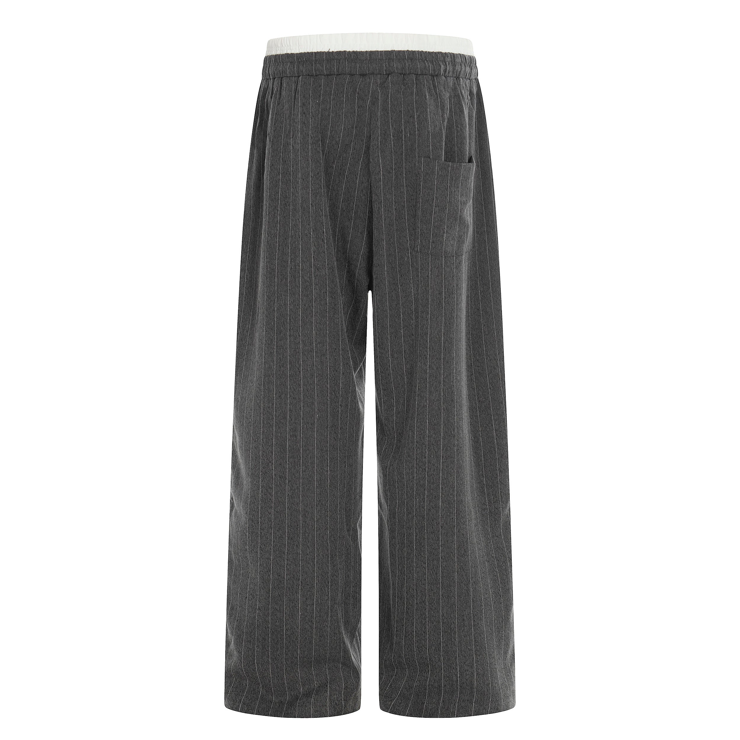 3-6-5.shop Pinstripe Wide-Leg Track Pants