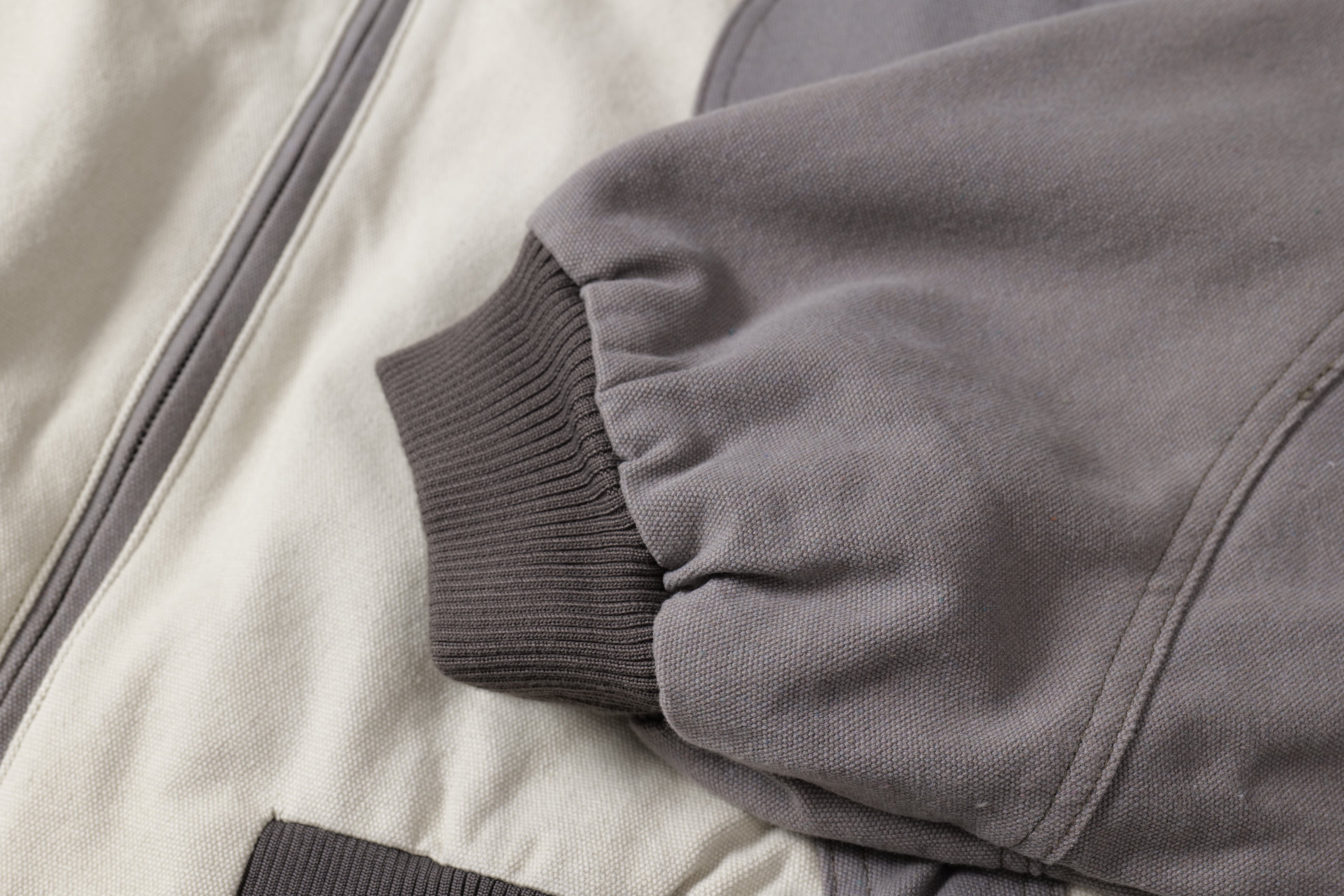 3-6-5.shop Two-Tone Curved Panel Bomber Jacket