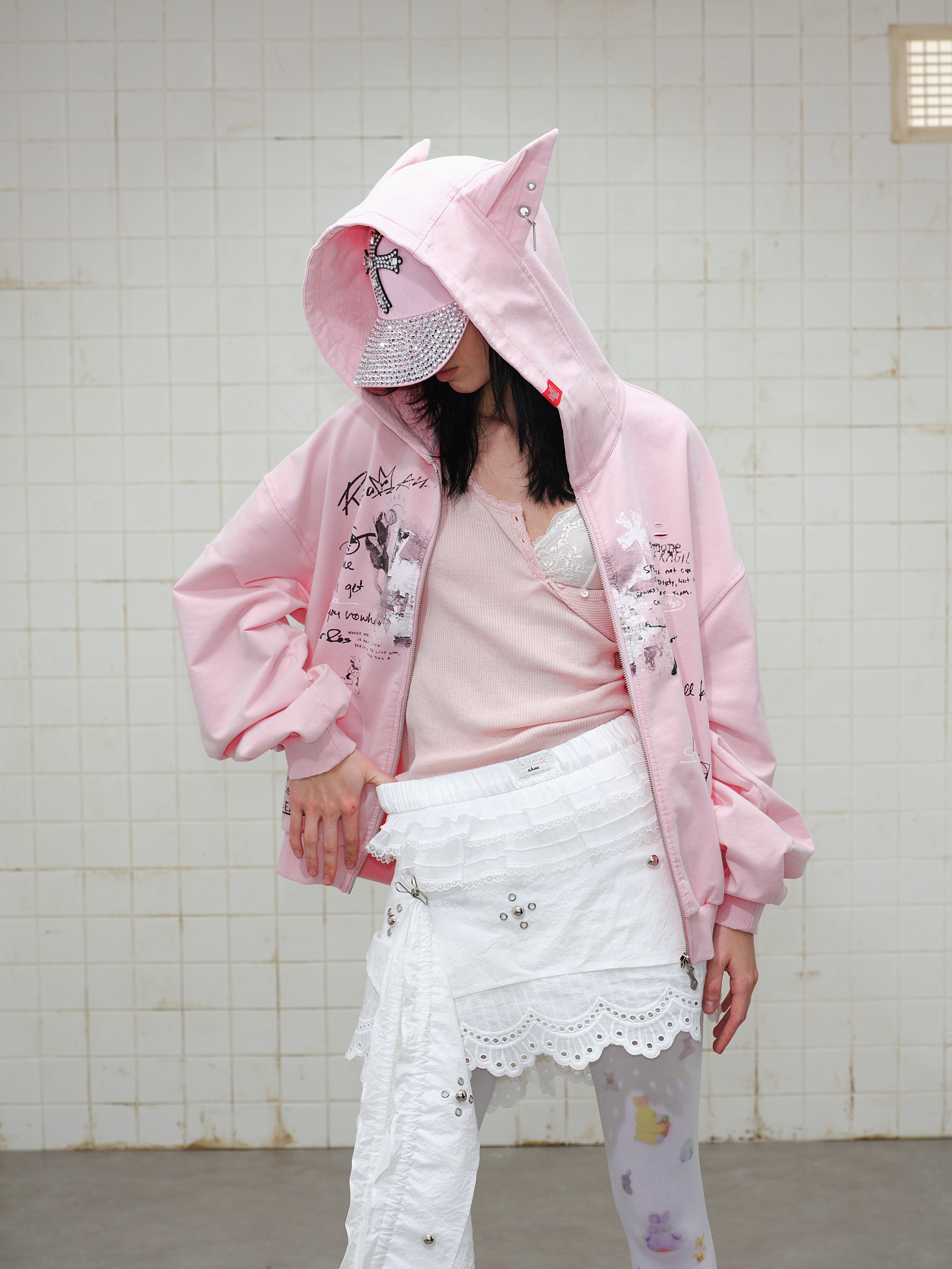 3-6-5.shop Gradient Graphic Zip Hoodie