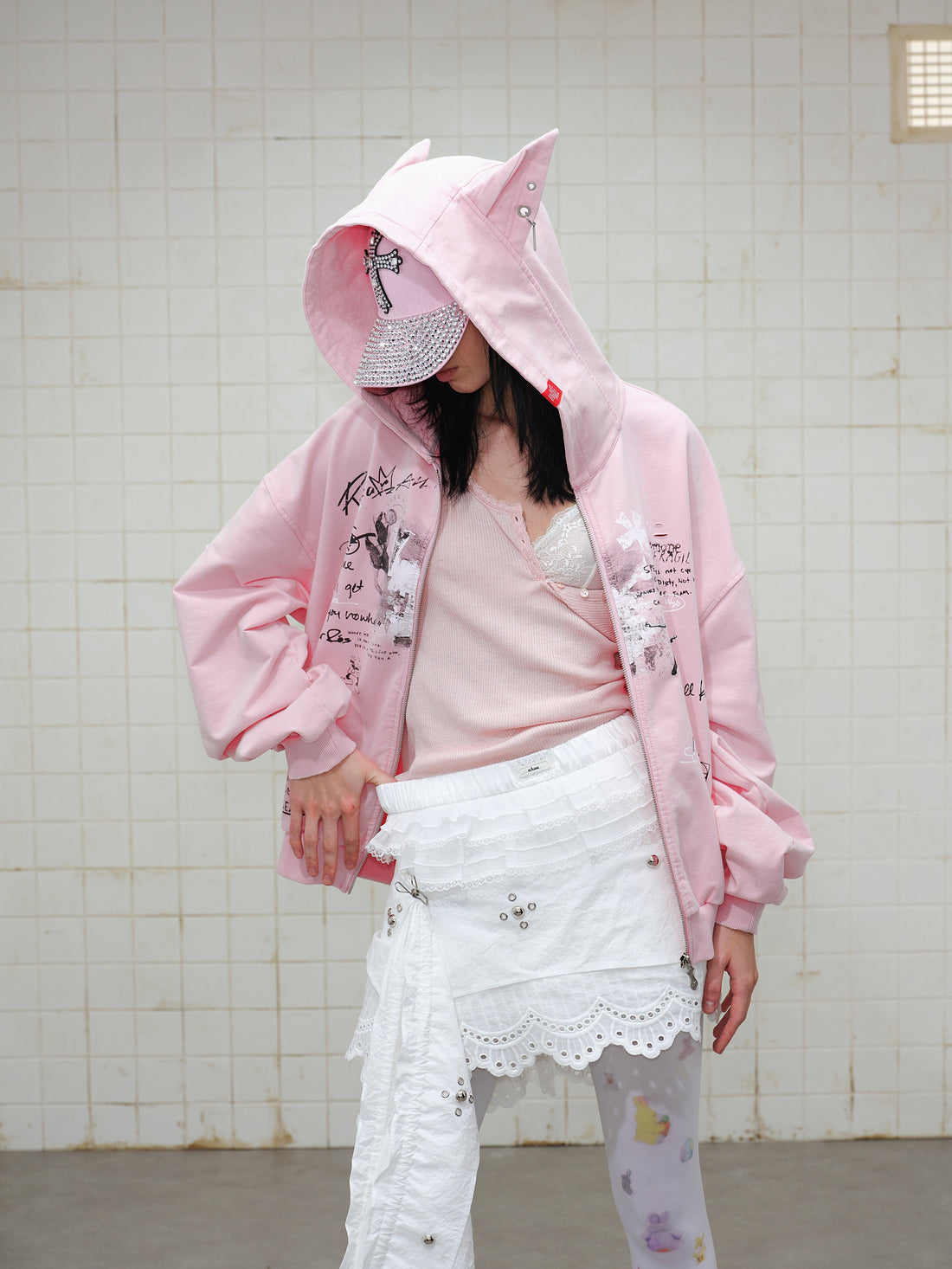 3-6-5.shop Gradient Graphic Zip Hoodie