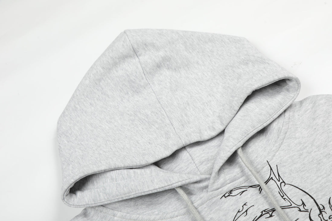 3-6-5.shop Gothic Cross Graphic Hoodie