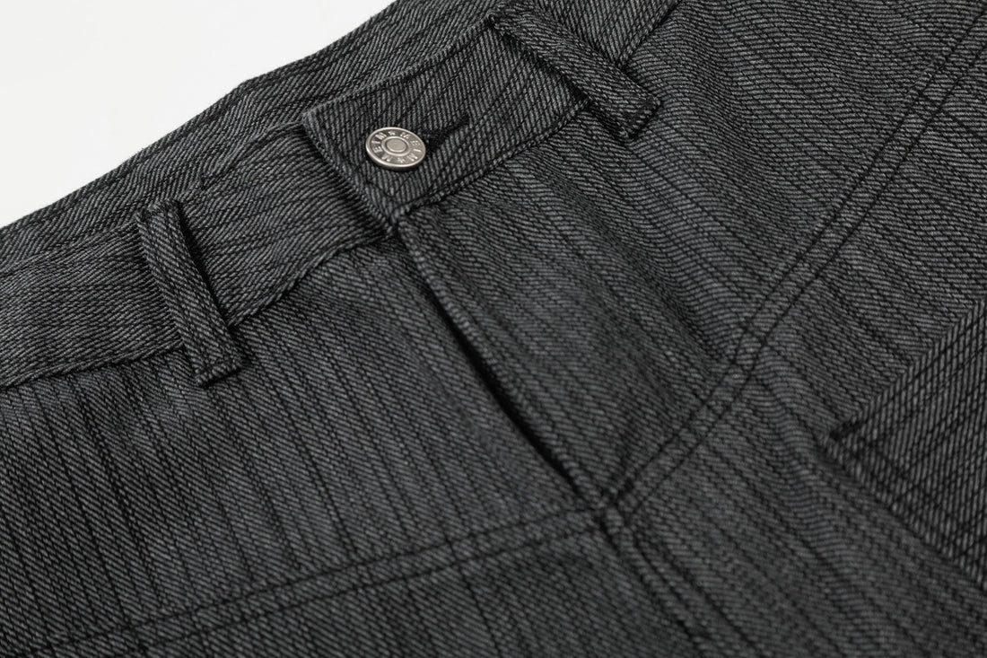 3-6-5.shop Textured Wide-Leg Utility Pants