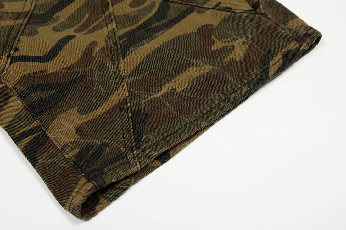 3-6-5.shop Camo Panel Cargo Shorts