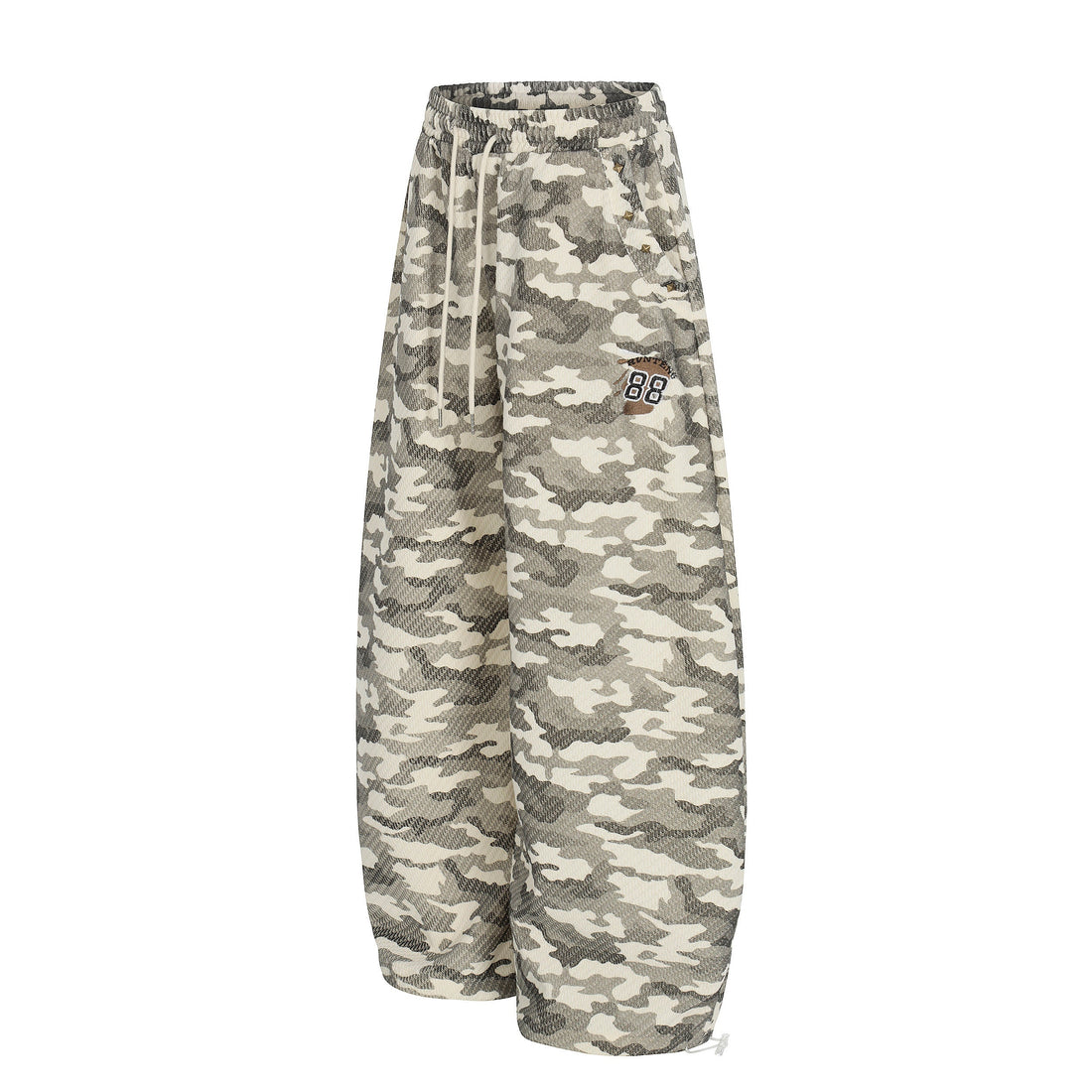 3-6-5.shop Vintage Camo Wide-Leg Sweatpants
