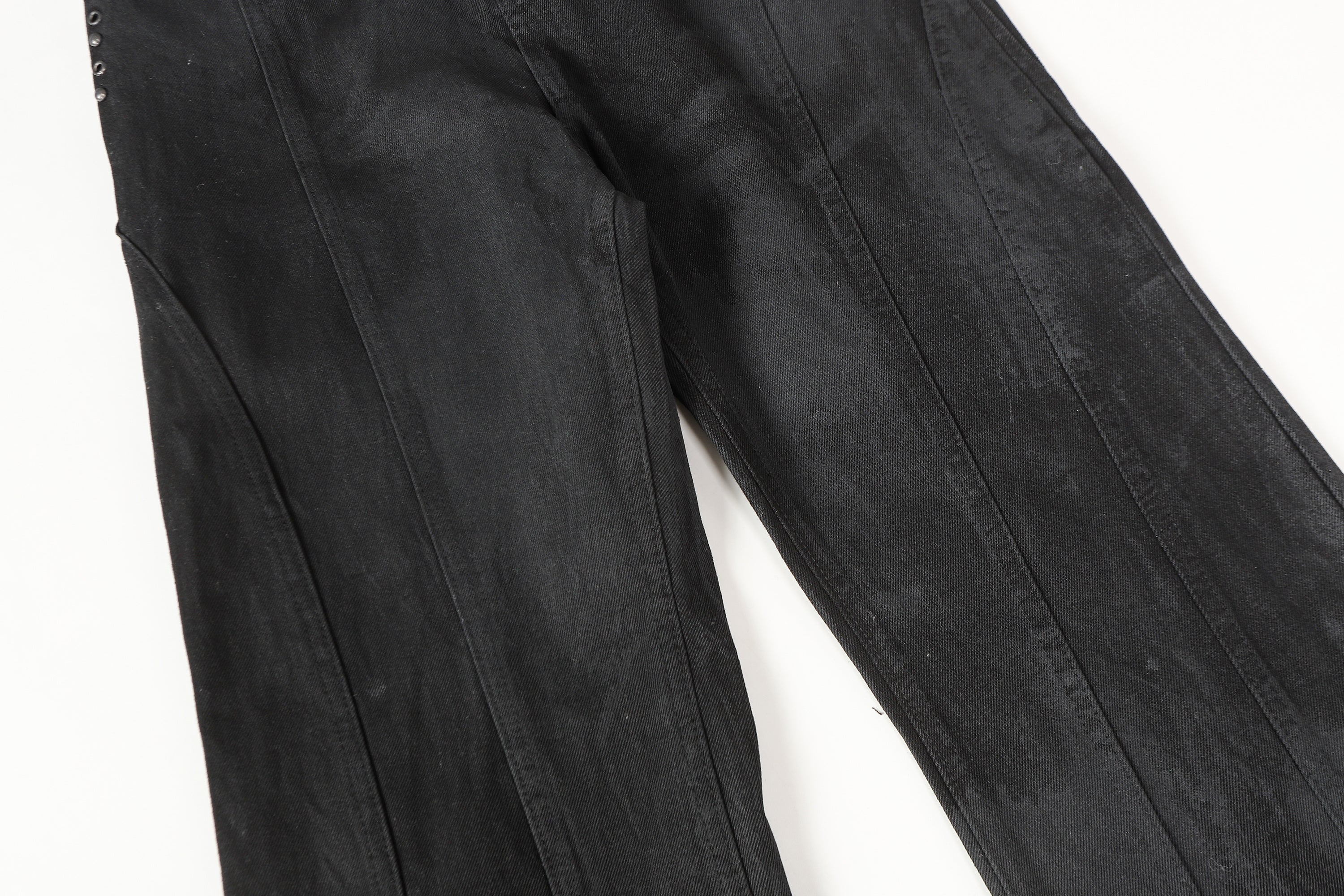 3-6-5.shop Studded Panel Wide-Leg Jeans