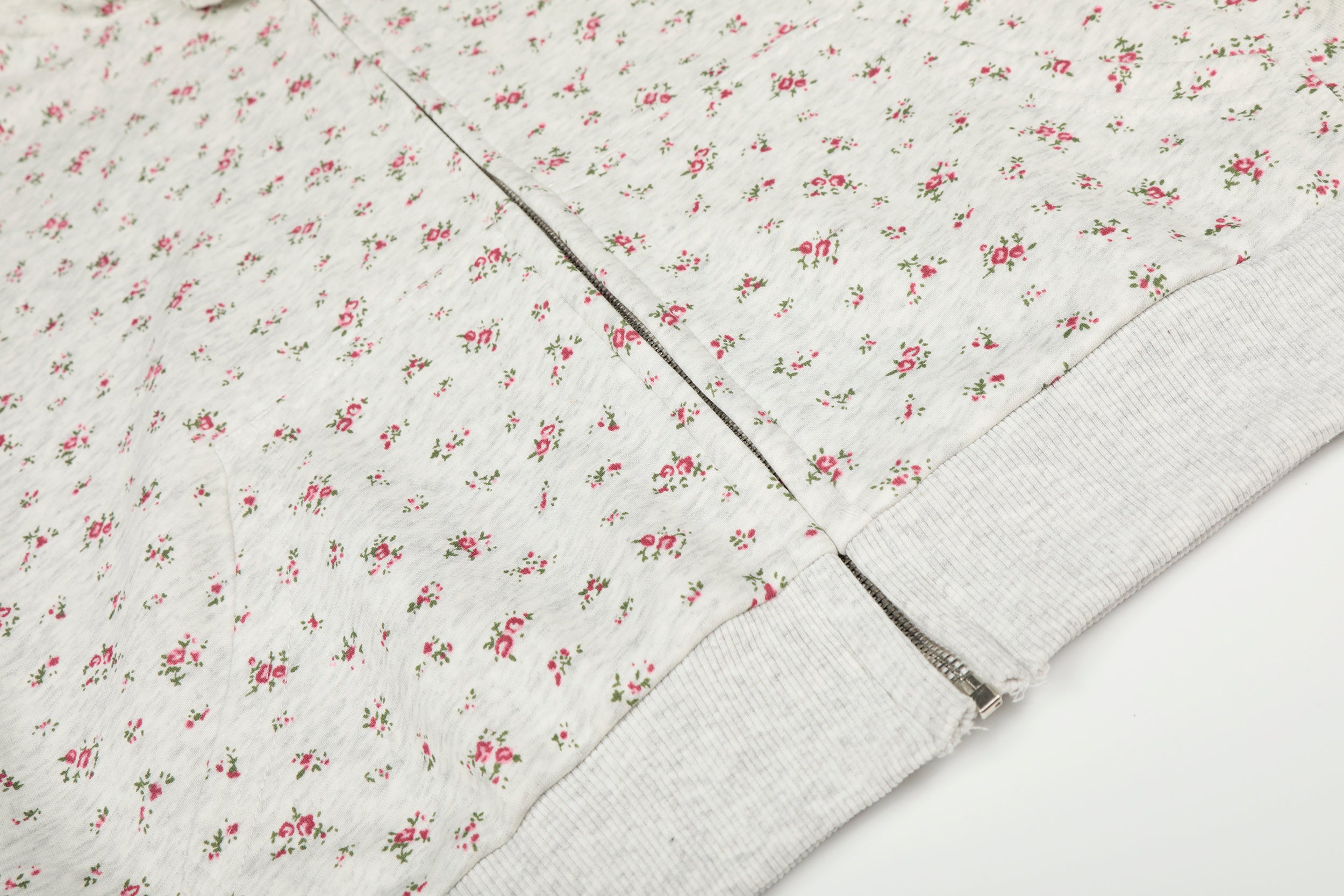 3-6-5.shop Floral Balaclava Zip Hoodie