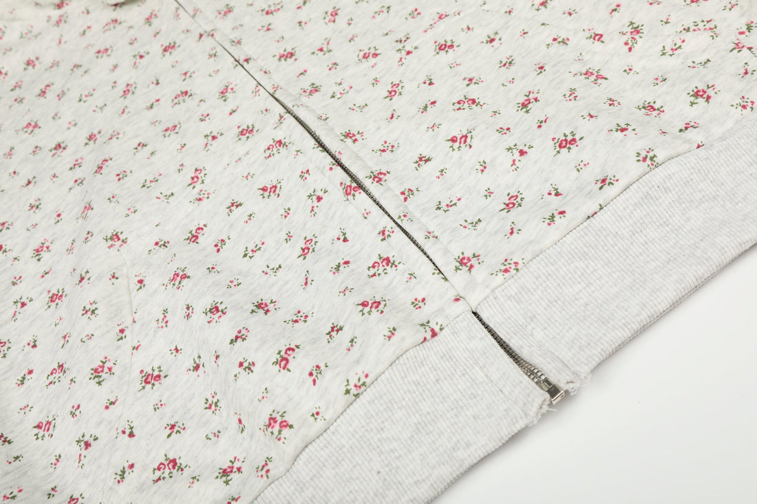 3-6-5.shop Floral Balaclava Zip Hoodie