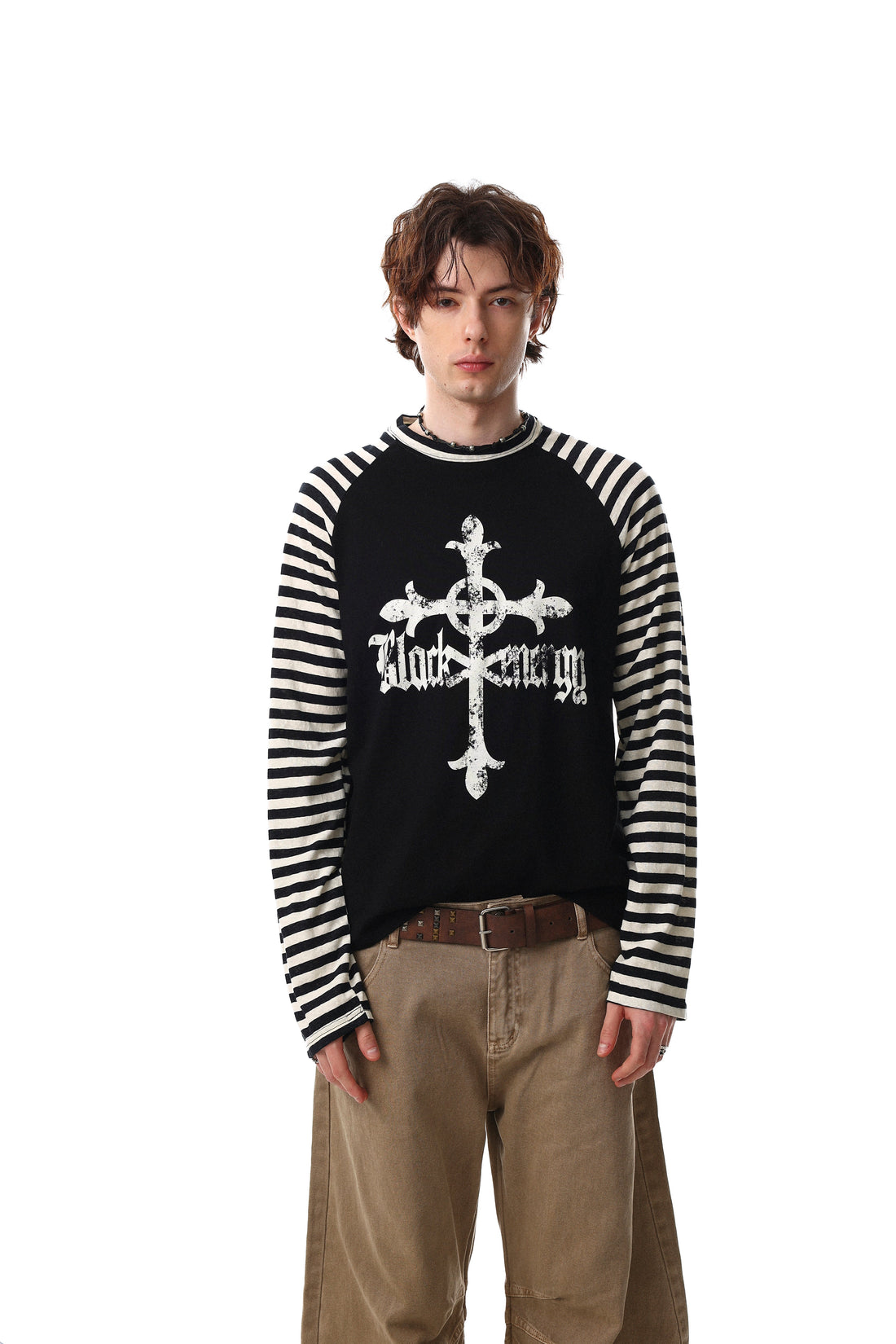 3-6-5.shop Cross Graphic Raglan Long Sleeve Tee